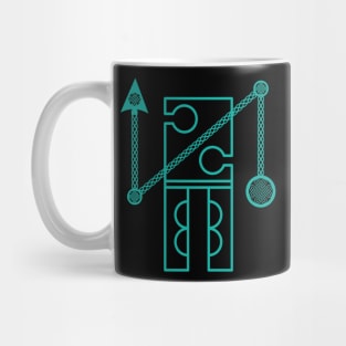 Pictish Rectangular Motif and Z Rod Mug